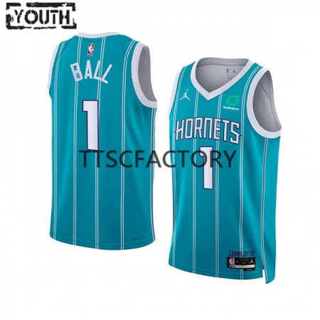 Kinder NBA Charlotte Hornets Trikot LaMelo Ball 1 Nike 2022-23 Jordan Edition Teal Swingman